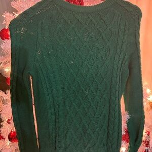 Old Navy Green Cable Knit Sweater